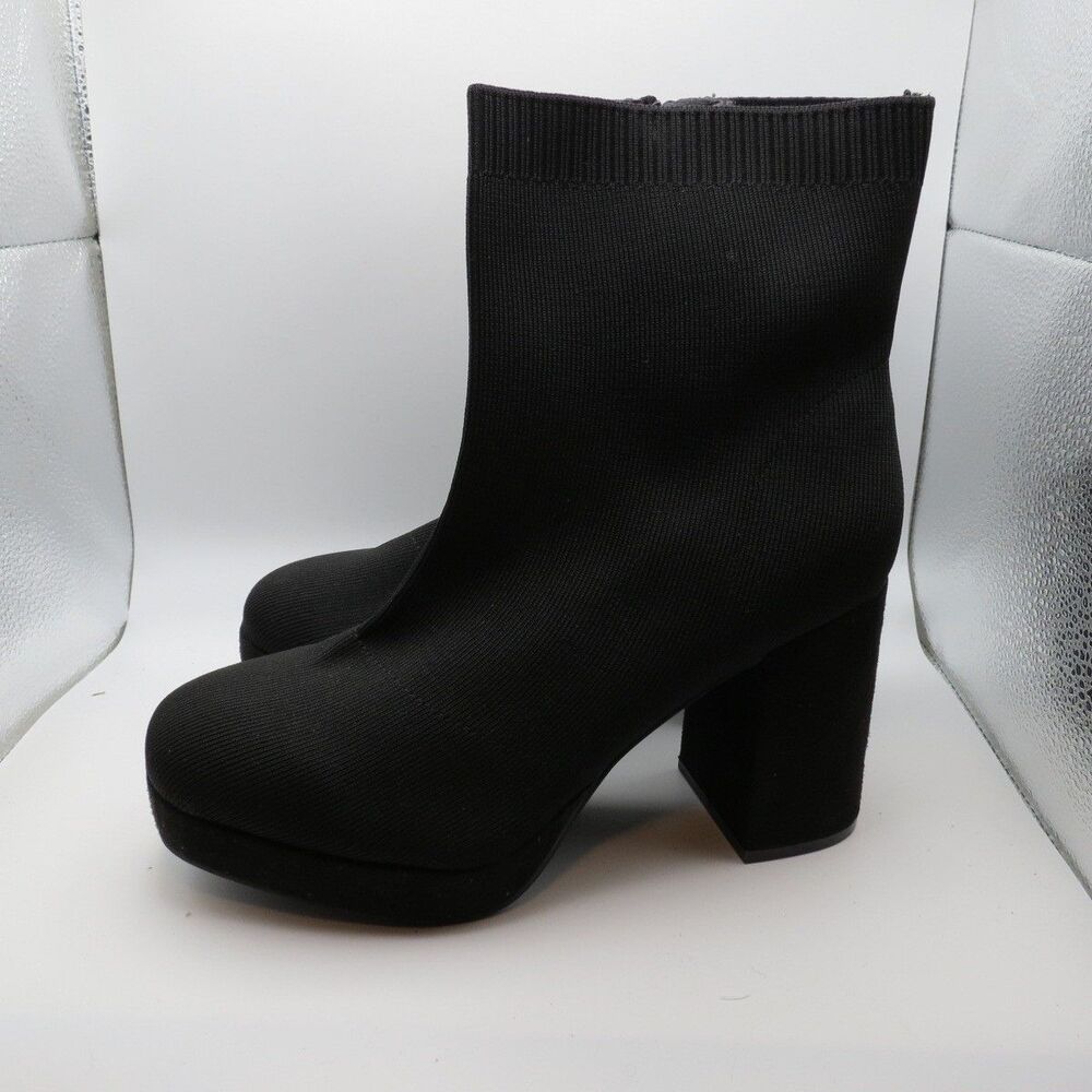 Torrid Womens Black Platform Bootie‎ Club Night Out Party Stretchy Size 8.5WW